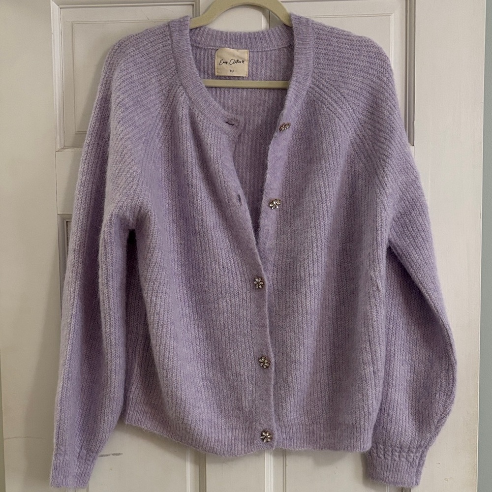 Lou & Grey Lilac Cardigan Sweater - Oversized